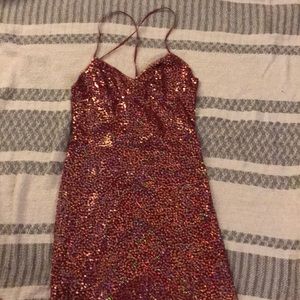 Red sequin Betsey Johnson dress